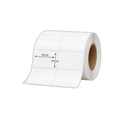 Direct Thermal Labels barcode label roll, 38 x 28 mm